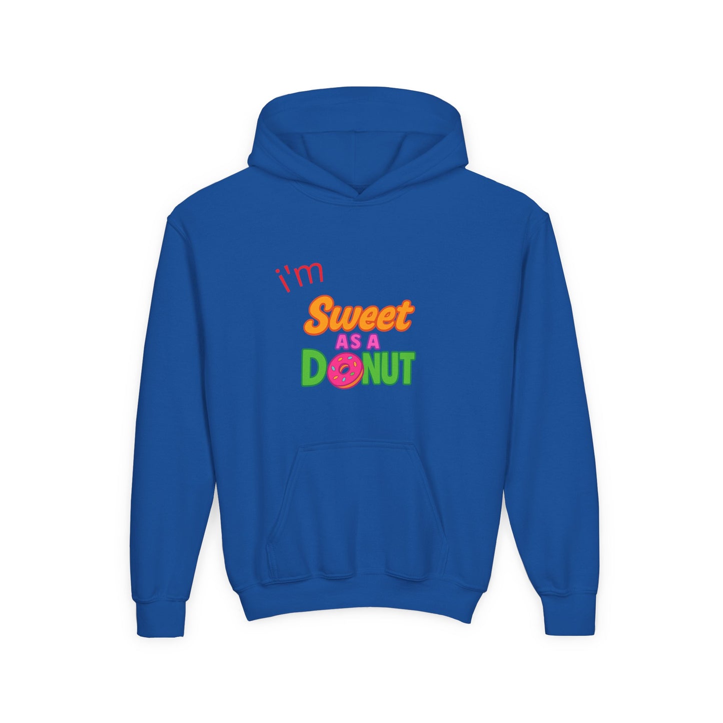 Youth Hooded Sweatshirt - Sweet as a Donut - Kids' Cozy Fashion, Birthday Gift, Cute Apparel, Fun Party Wear, Everyday Style