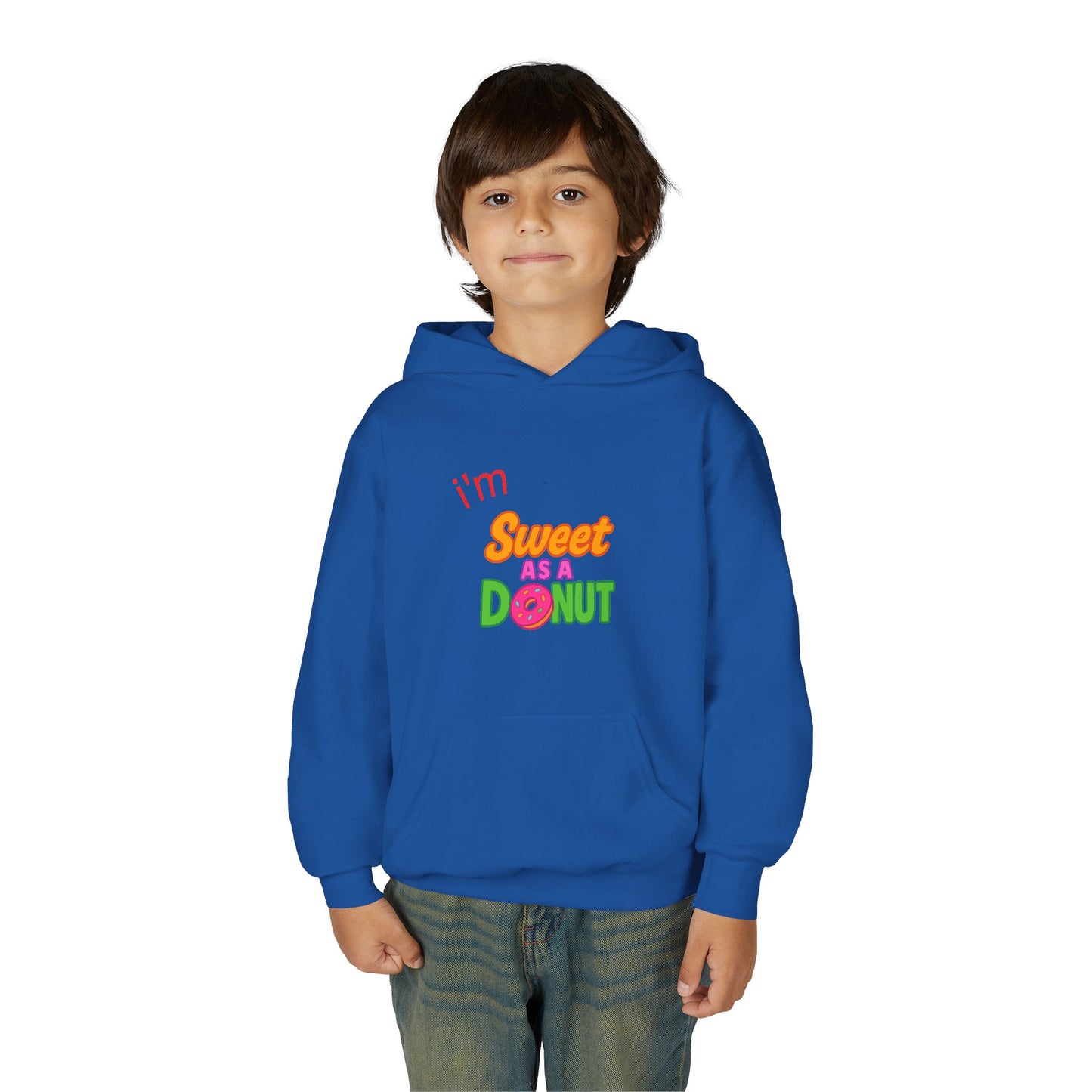 Youth Hooded Sweatshirt - Sweet as a Donut - Kids' Cozy Fashion, Birthday Gift, Cute Apparel, Fun Party Wear, Everyday Style