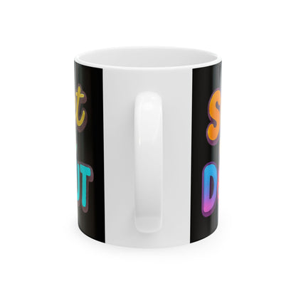Sweet as a Donut Ceramic Mug | Fun Coffee Cup, Gift for Donut Lovers, Cute Kitchen Decor, Birthday Present, Unique Drinkware